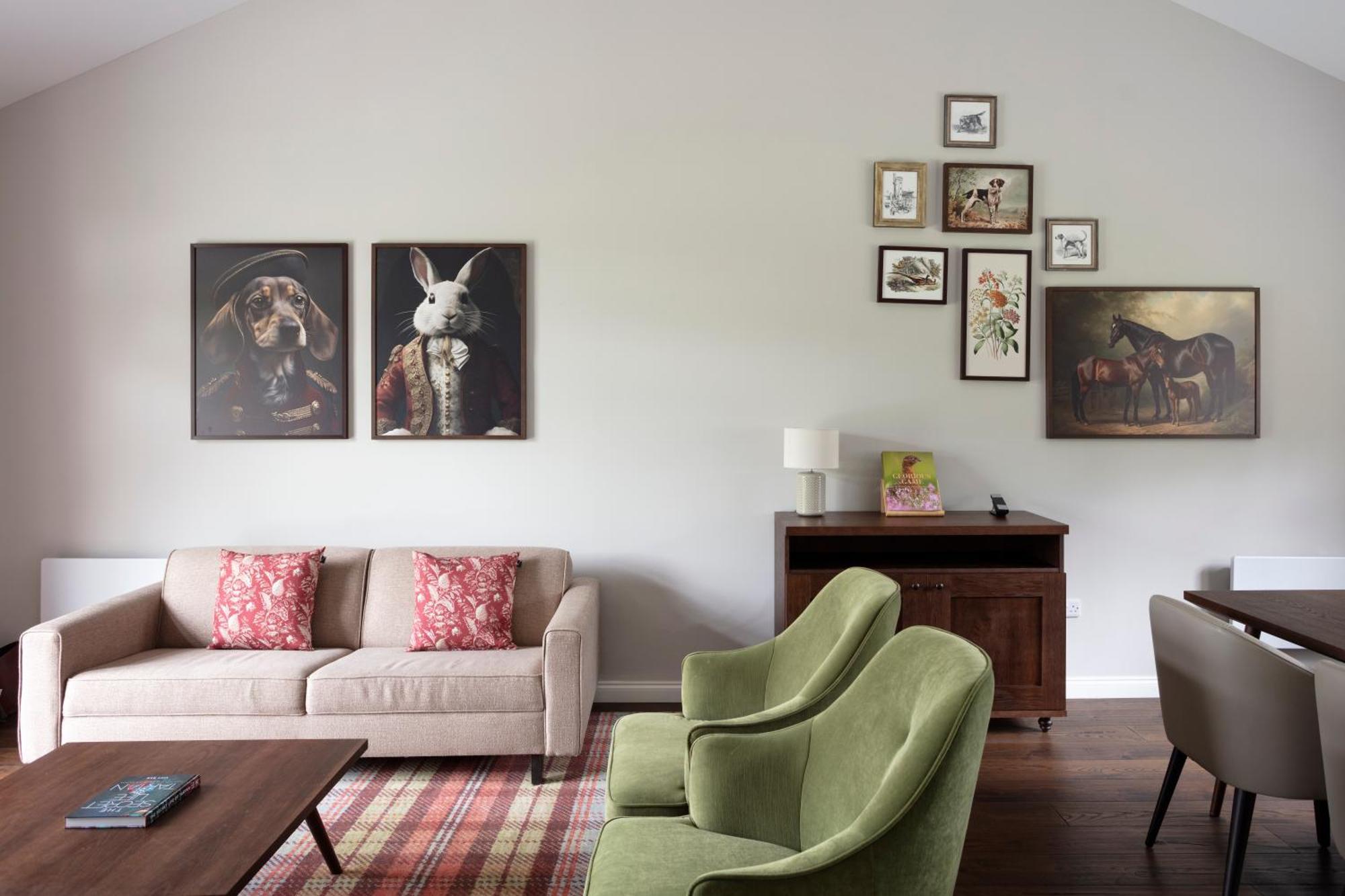 Schloss Roxburghe, Part Of Destination By Hyatt エクステリア 写真 A living room with a sofa and two armchairs
